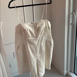 White linen romper